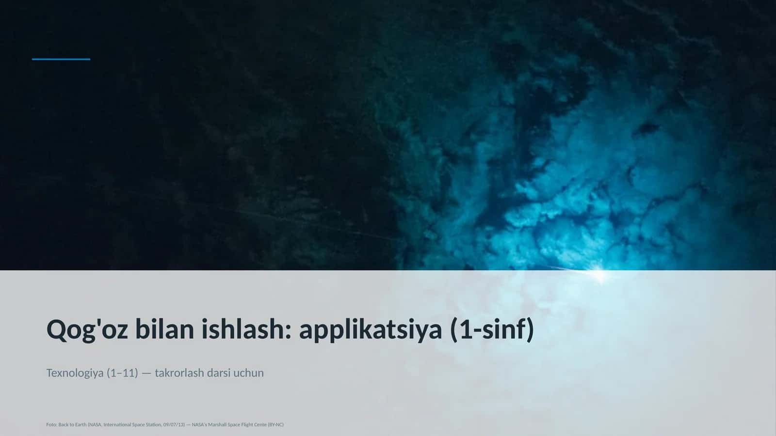 Qog'oz bilan ishlash: applikatsiya (1-sinf)