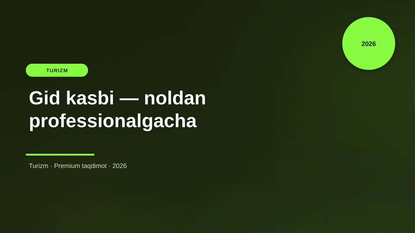 Gid kasbi — noldan professionalgacha