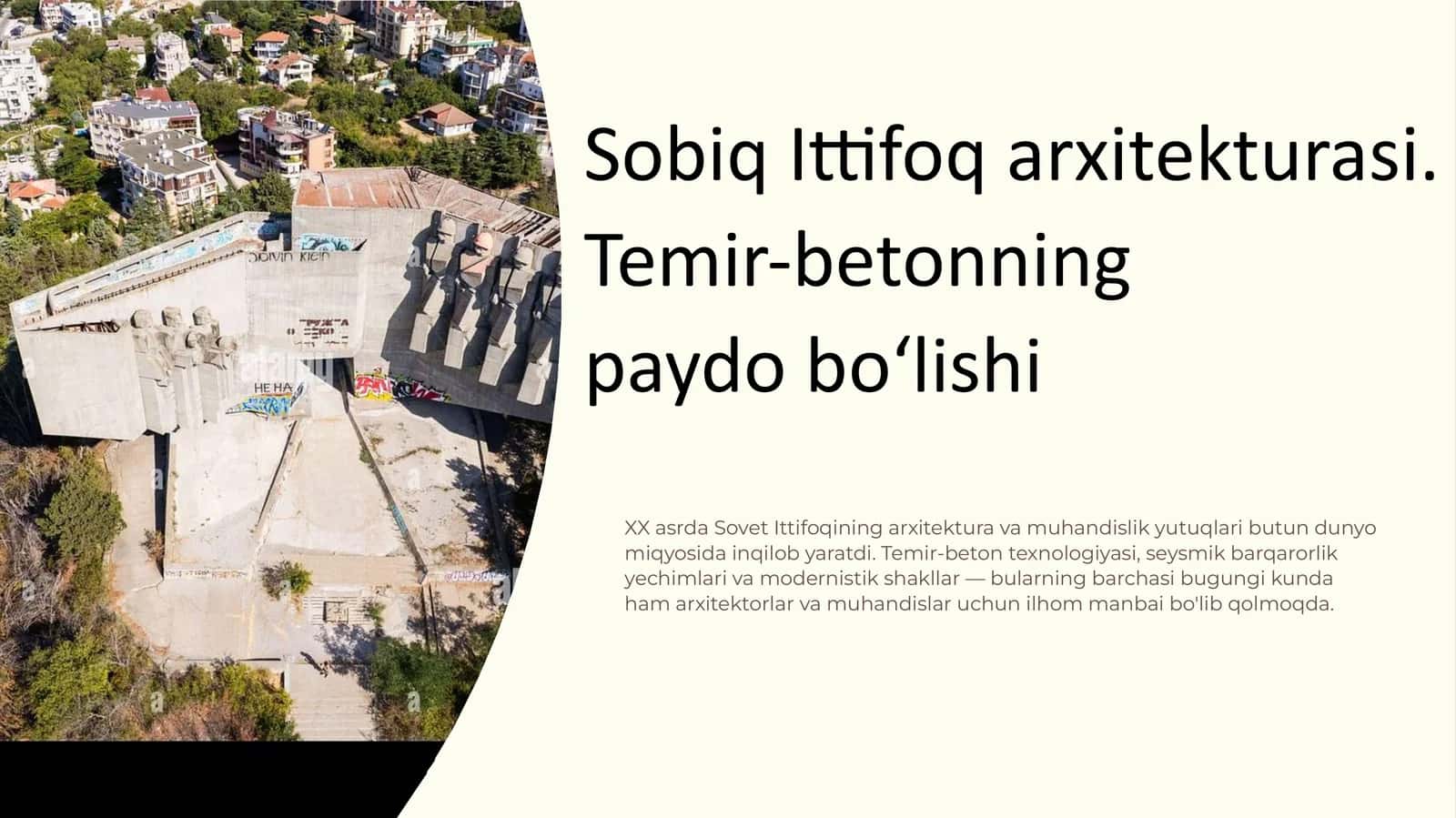 Sobiq Ittifoq arxitekturasi. Temir-betonning paydo bo‘lishi.pptx