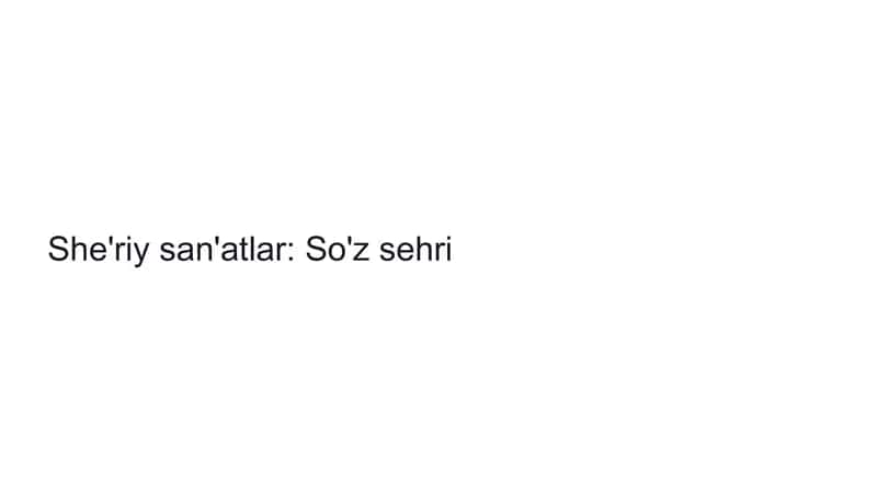 She'riyat san'atlari