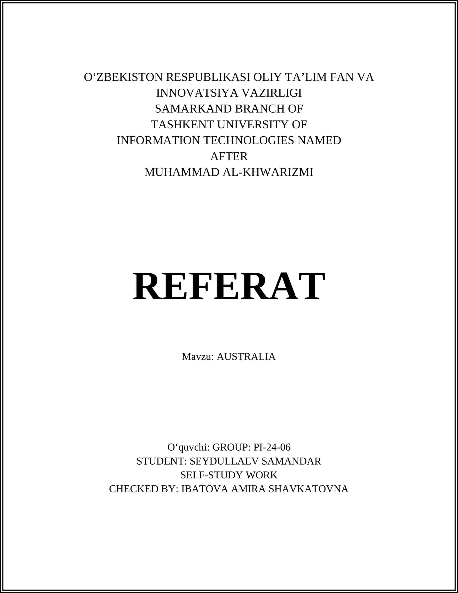 AUSTRALIA