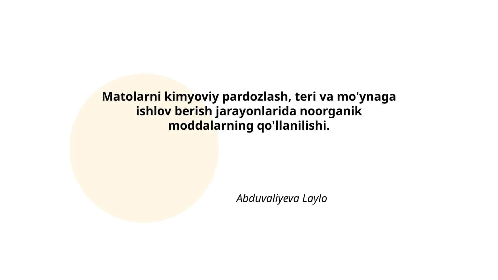 Teri va mo'ynaga ishlov berishning kimyoviy asoslari