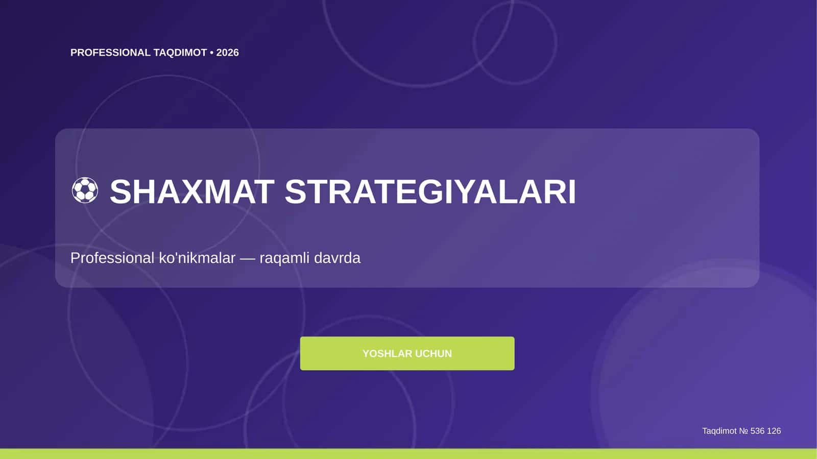 Shaxmat strategiyalari: professional ko'nikmalar (raqamli davrda) [yoshlar uchun]