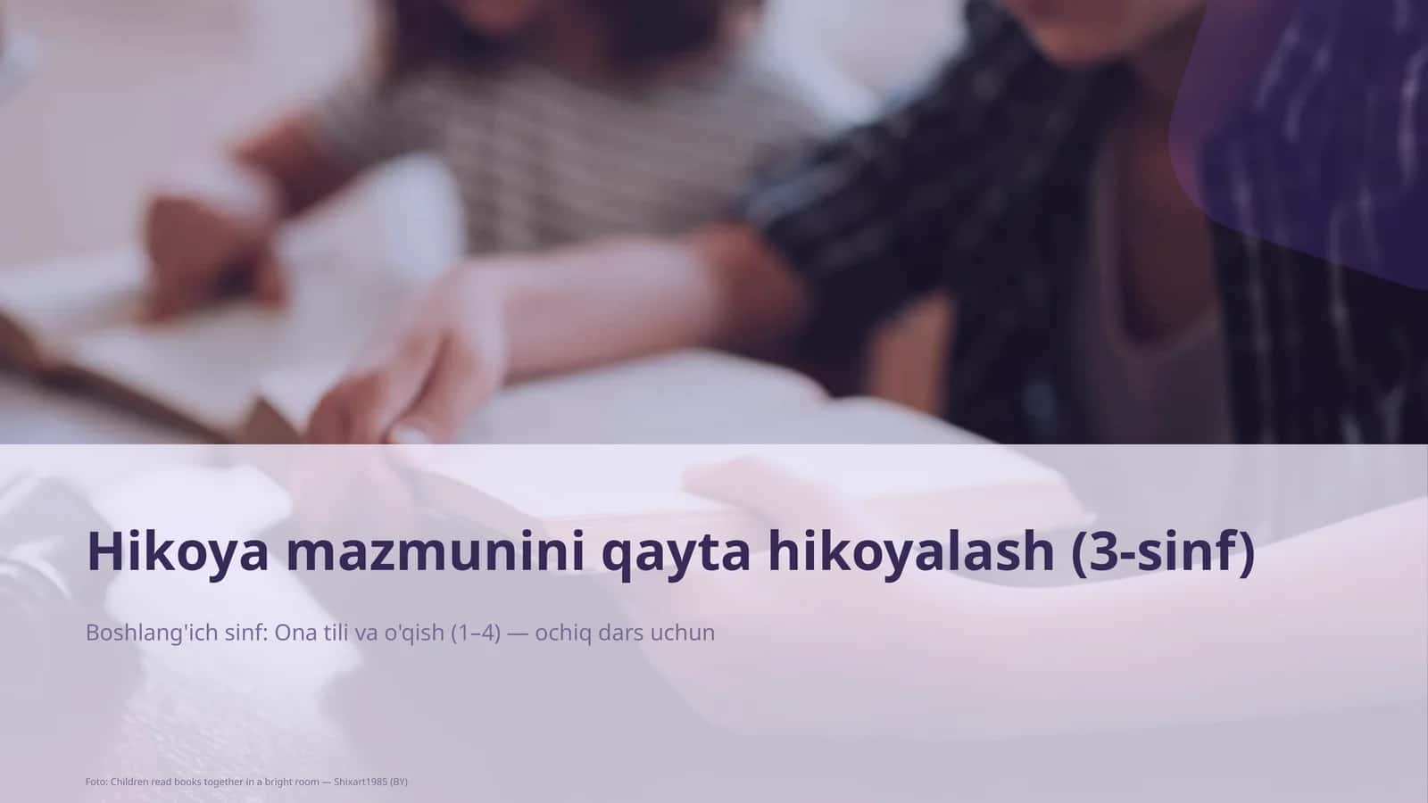 Ona tili va o'qish (1–4) — ochiq dars uchun