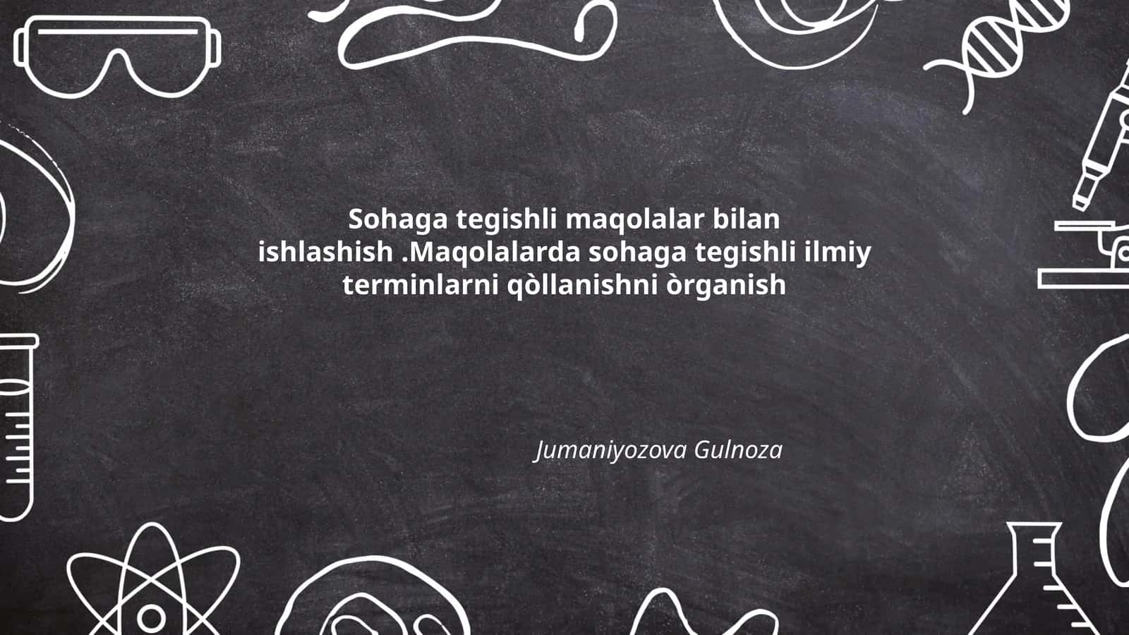 Sohaga oid ilmiy terminologiya