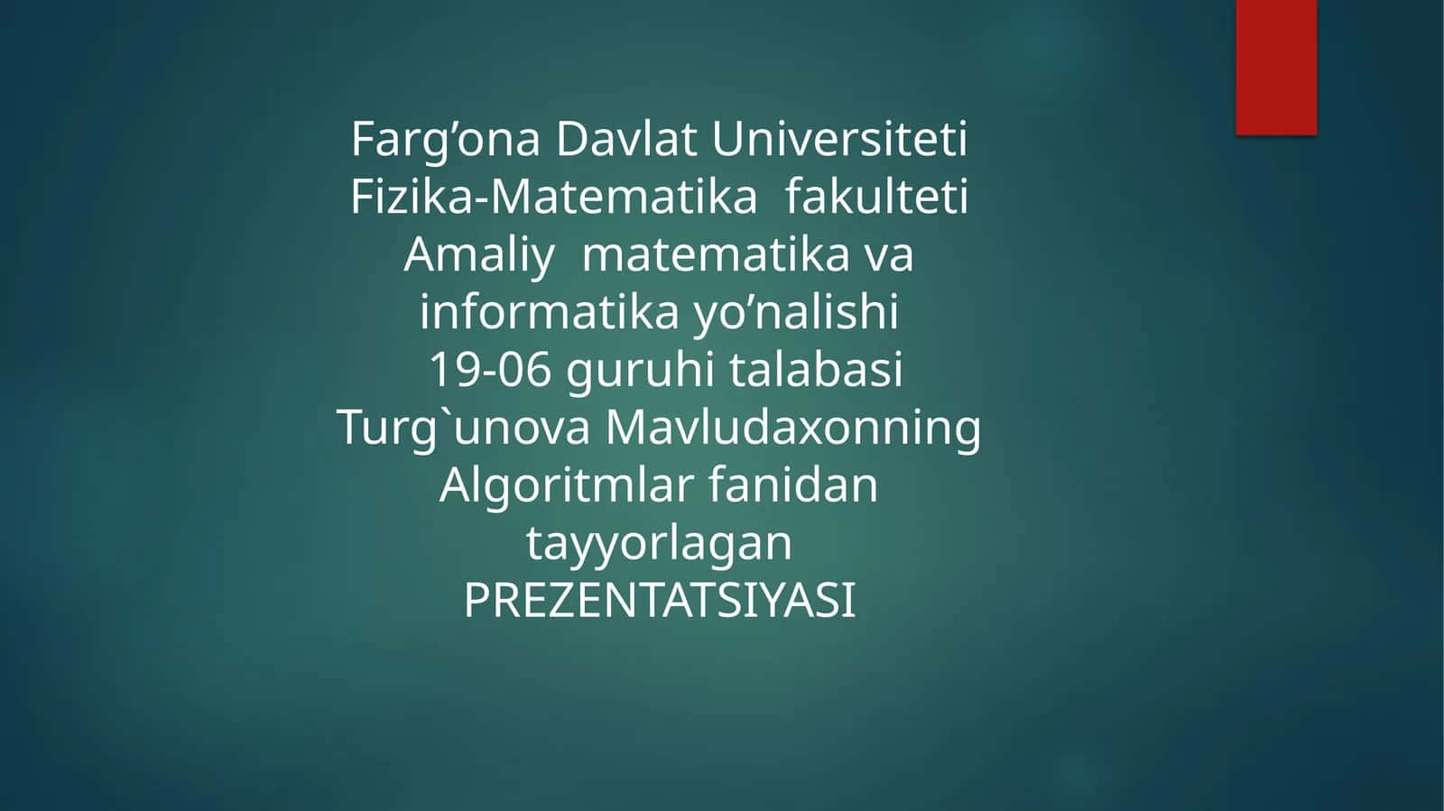 MAVZU:Berilganlarningstrukturasiuchunalgaritim