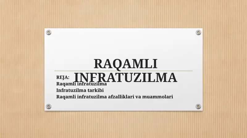 Raqamli infratuzilma