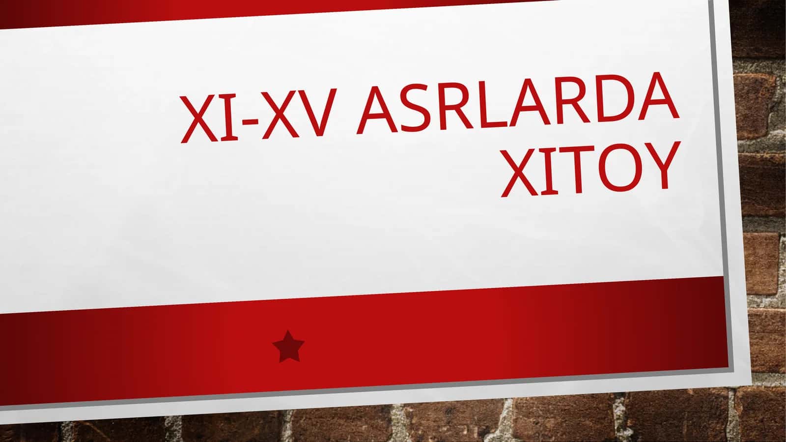 XI-XV asrlarda Xitoy