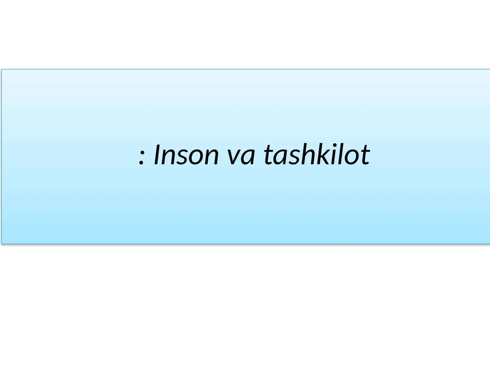 Inson va tashkilot