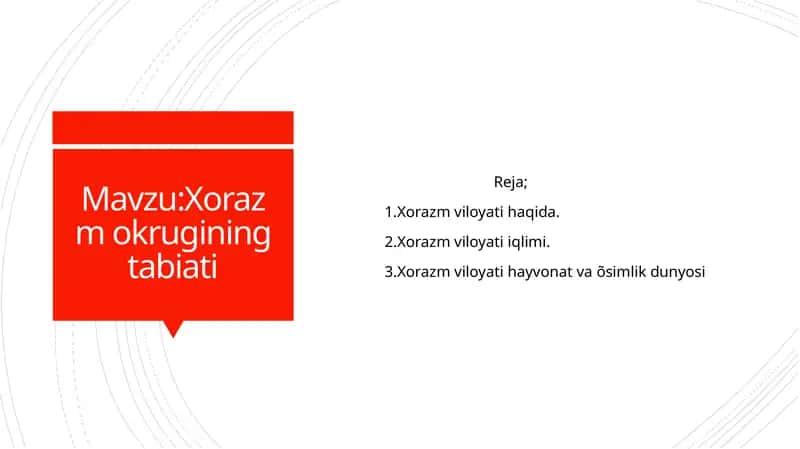 Xorazm okrugining tabiati