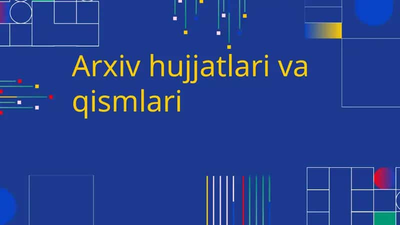 Arxiv hujjatlari va qismlari