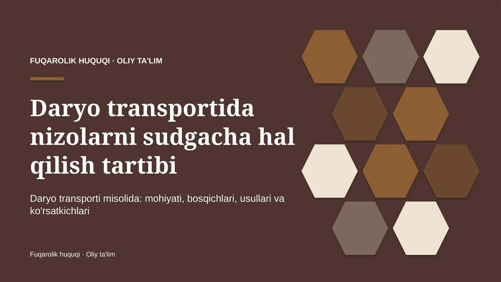 daryo transportida nizolarni sudgacha hal qilish tartibi 4009