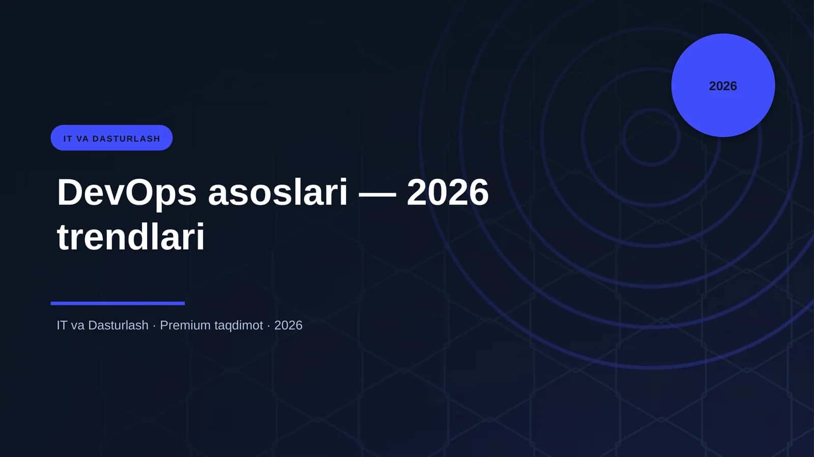DevOps asoslari — 2026 trendlari