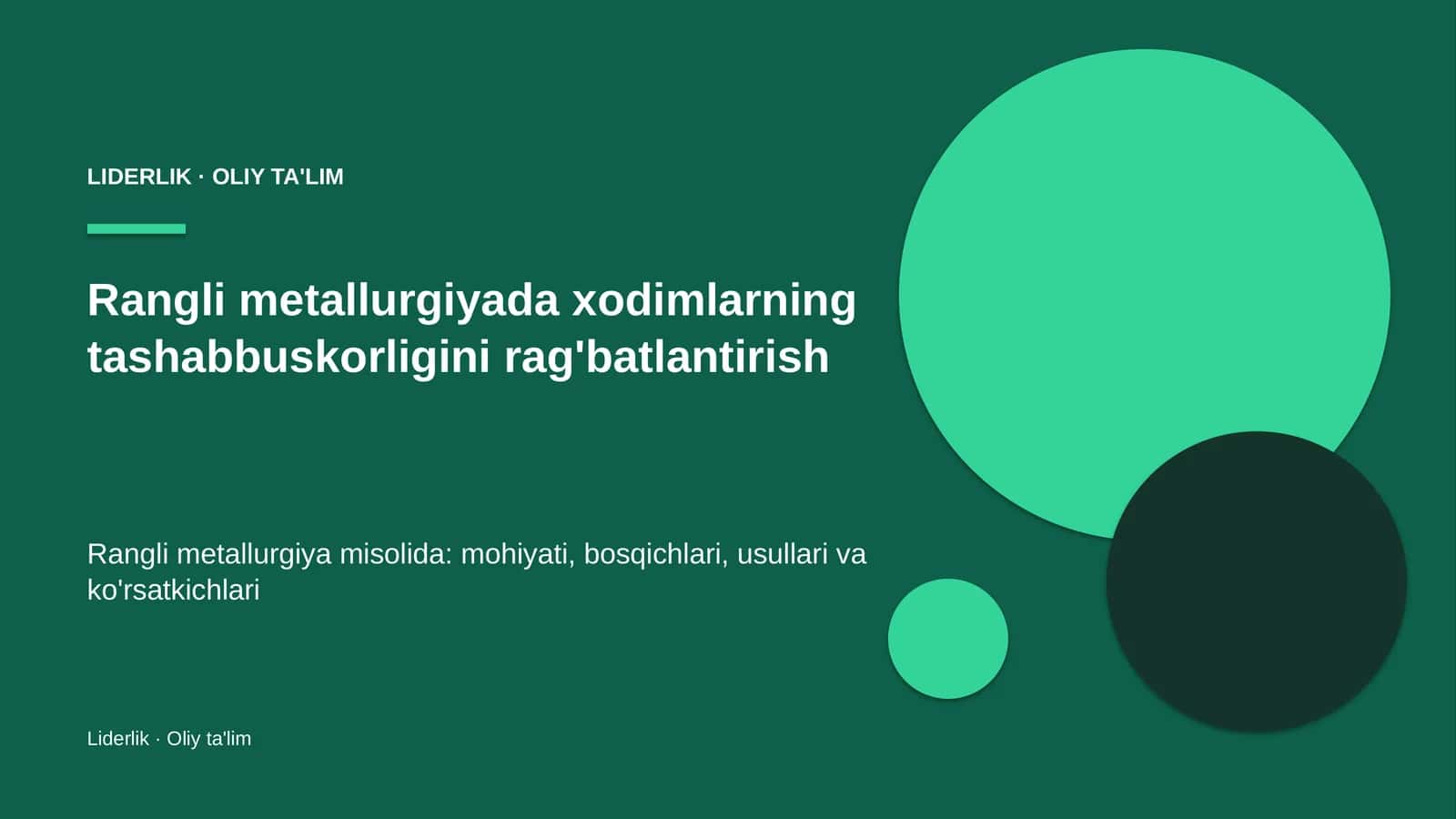 rangli metallurgiyada xodimlarning tashabbuskorligini rag'batlantirish 8738