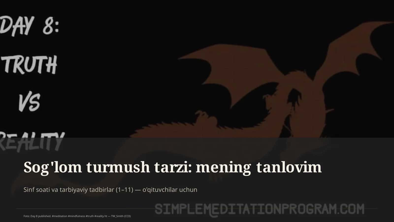 Sinf soati va tarbiyaviy tadbirlar (1– 11) — o'qituvchilar uchun