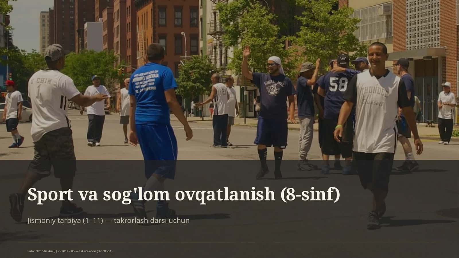 Sport va sog'lom ovqatlanish (8-sinf)