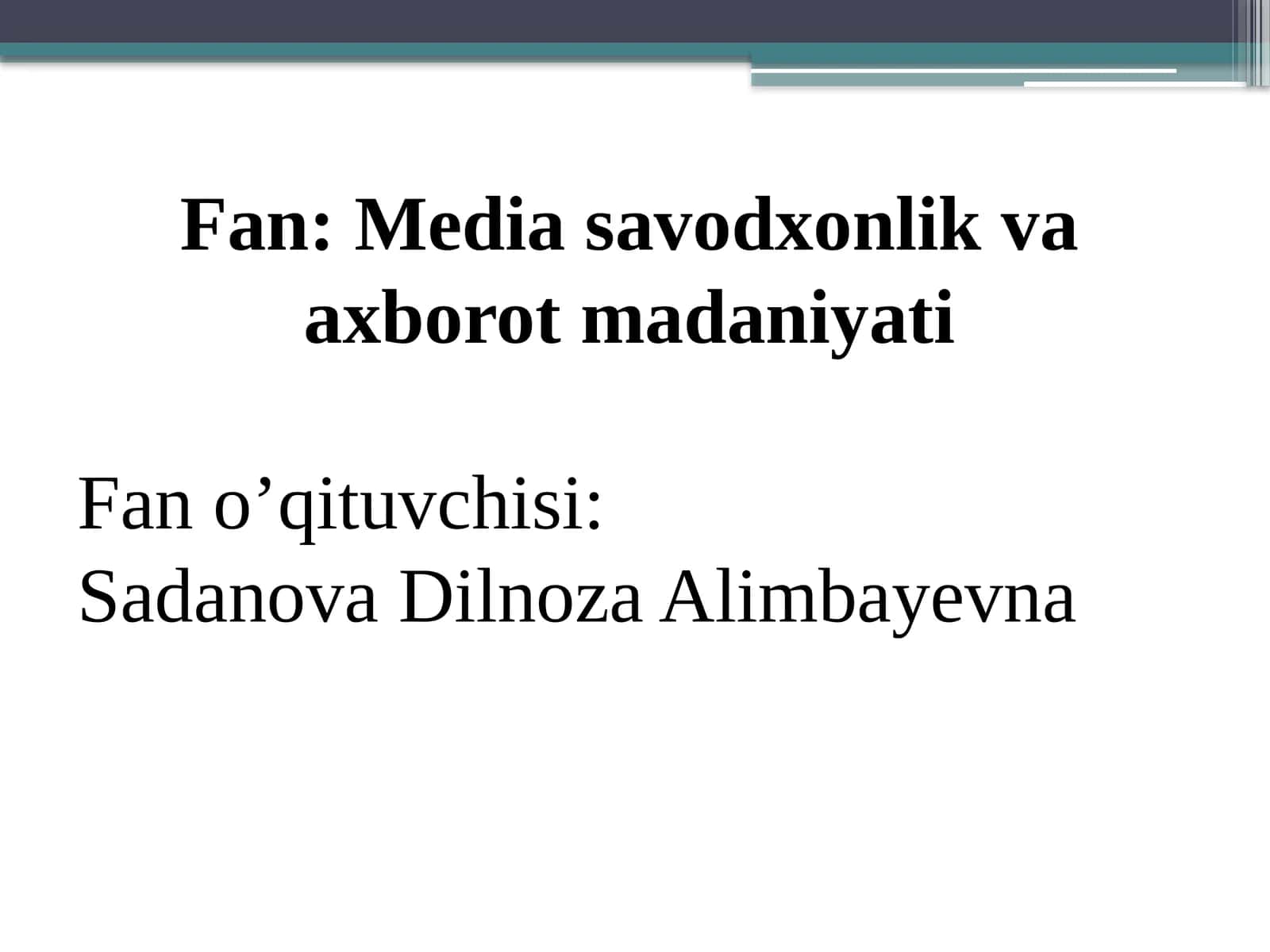 Kutubxona va muzey - ta`lim, tarbiya va axborot maskani