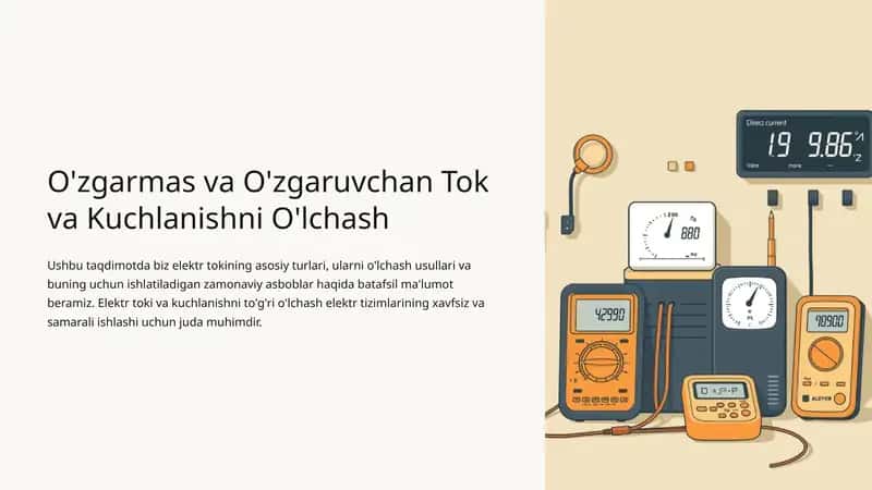 Elektr tok va kuchlanishni o'lchash