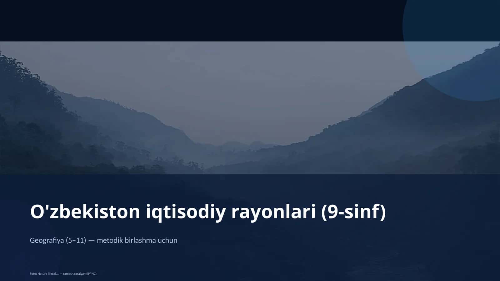 O'zbekiston iqtisodiy rayonlari (9-sinf)