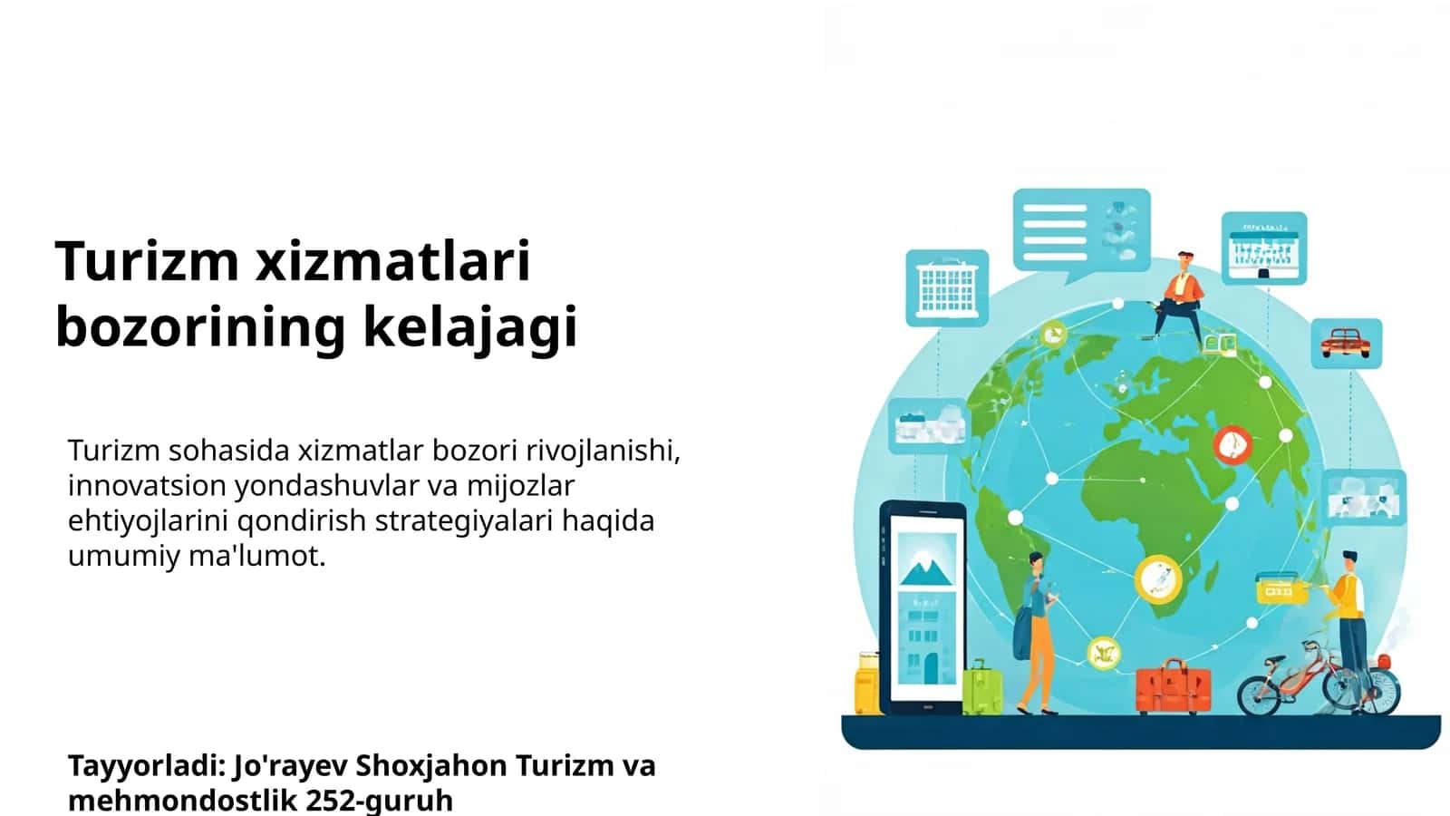Turizm xizmatlari bozorining kelajagi
