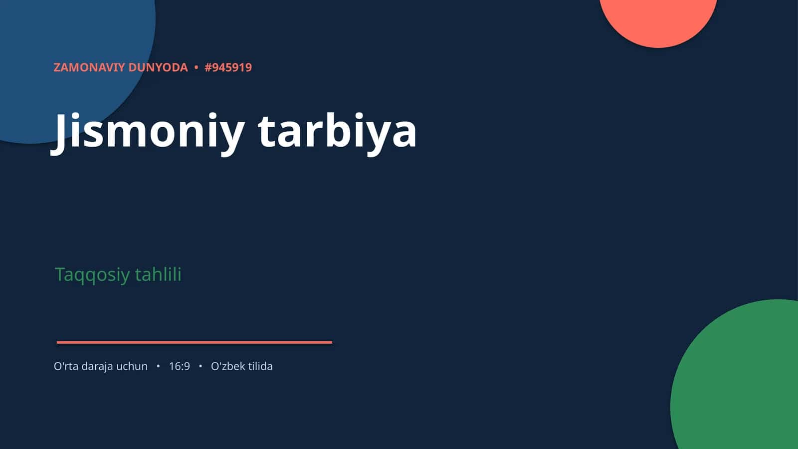 ZAMONAVIY DUNYODA • #945919