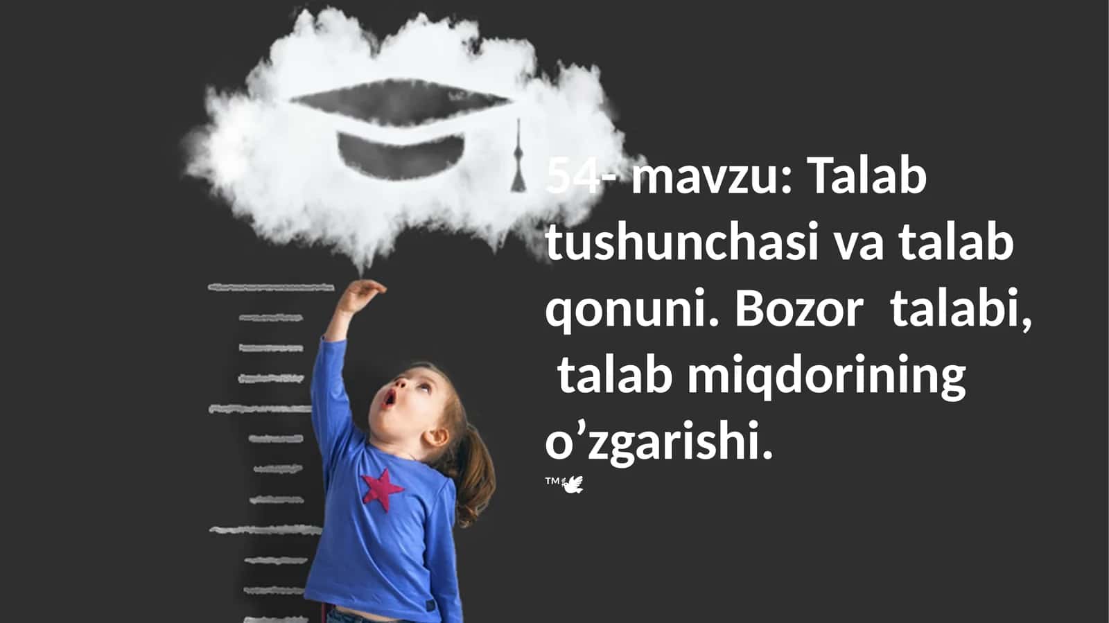 Talab tushunchasi va talab qonuni. Bozor talabi, talab miqdorining o’zgarishi