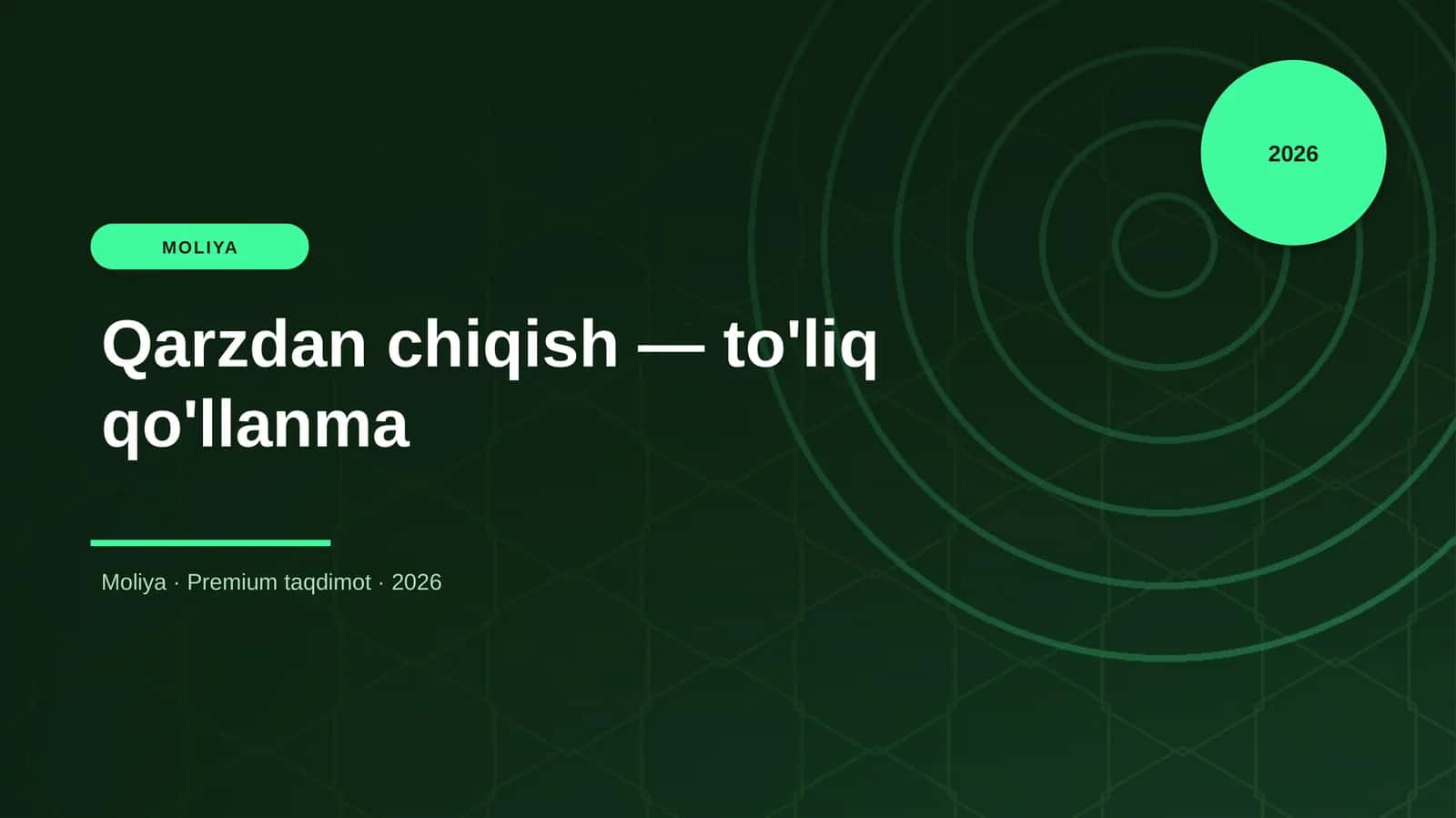 Qarzdan chiqish — to'liq qo'llanma