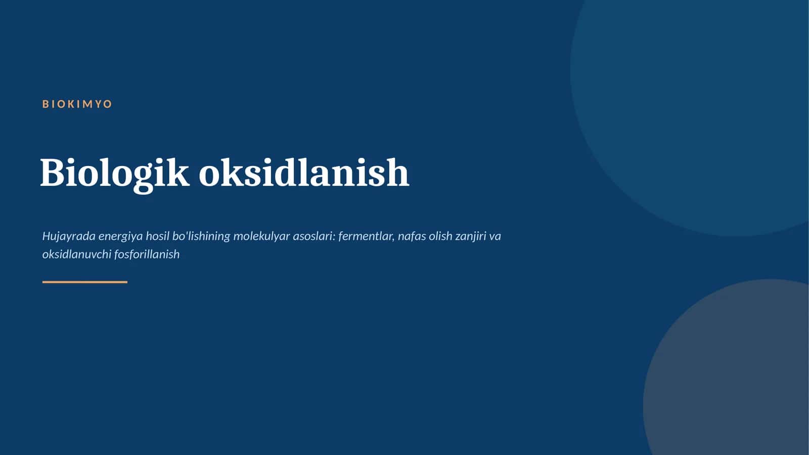 biologik oksidlanish