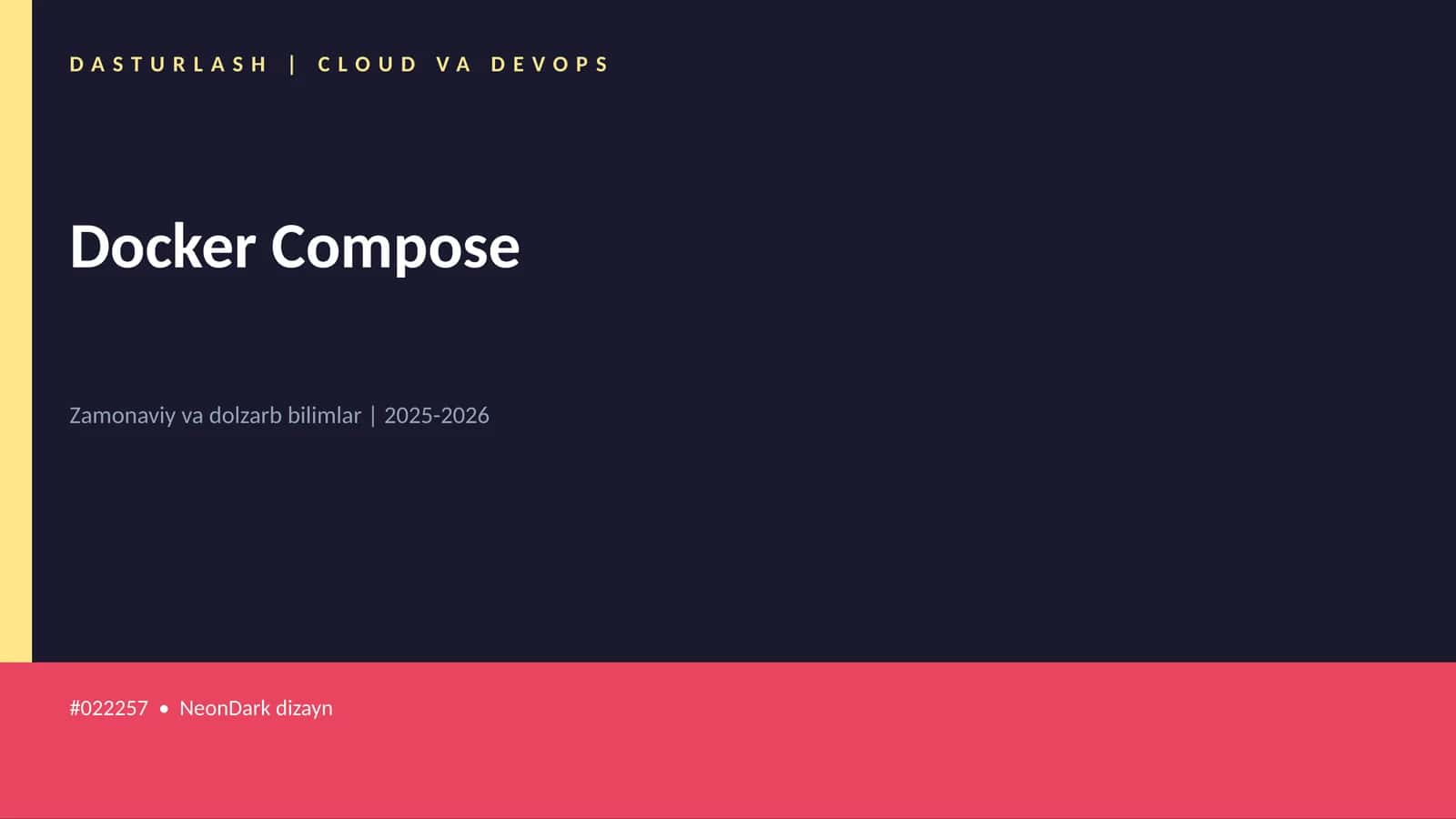 DASTURLASH | CLOUD VA DEVOPS