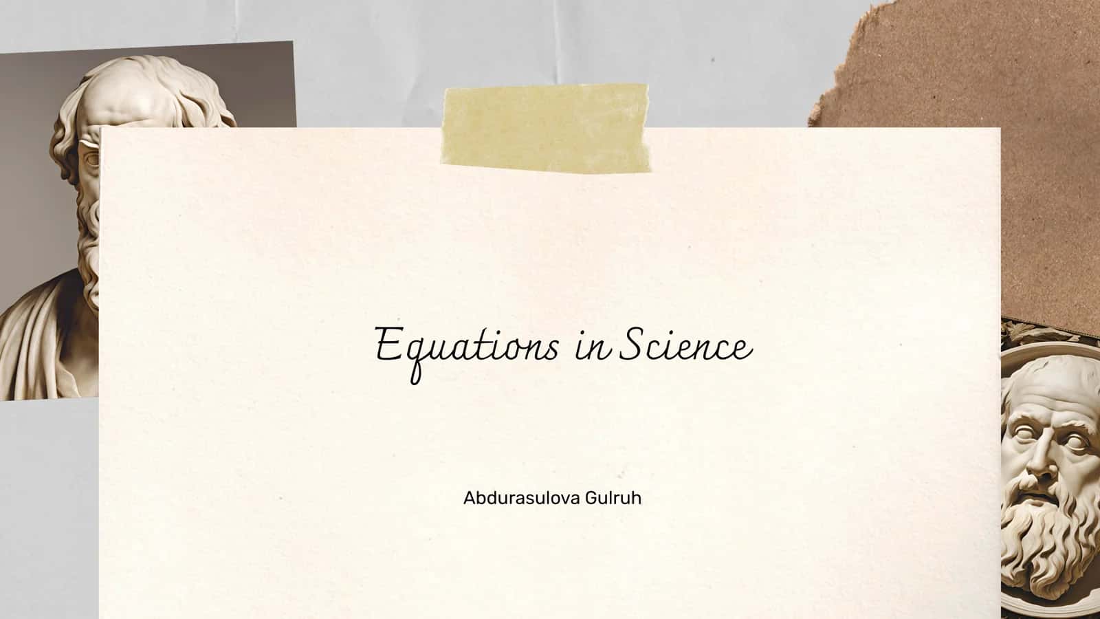 Equations in Science