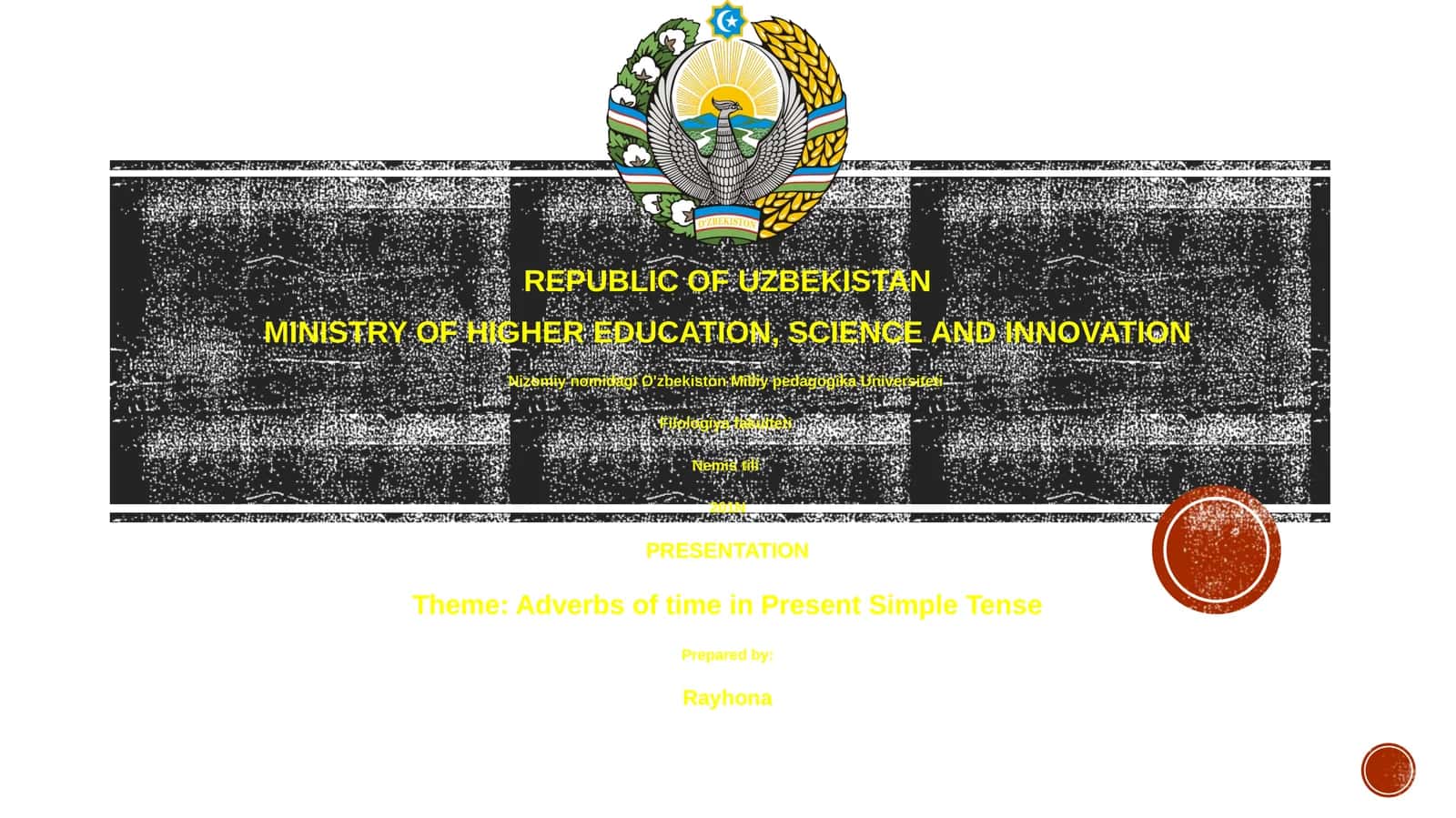 Adverbs of time in Present Simple Tense