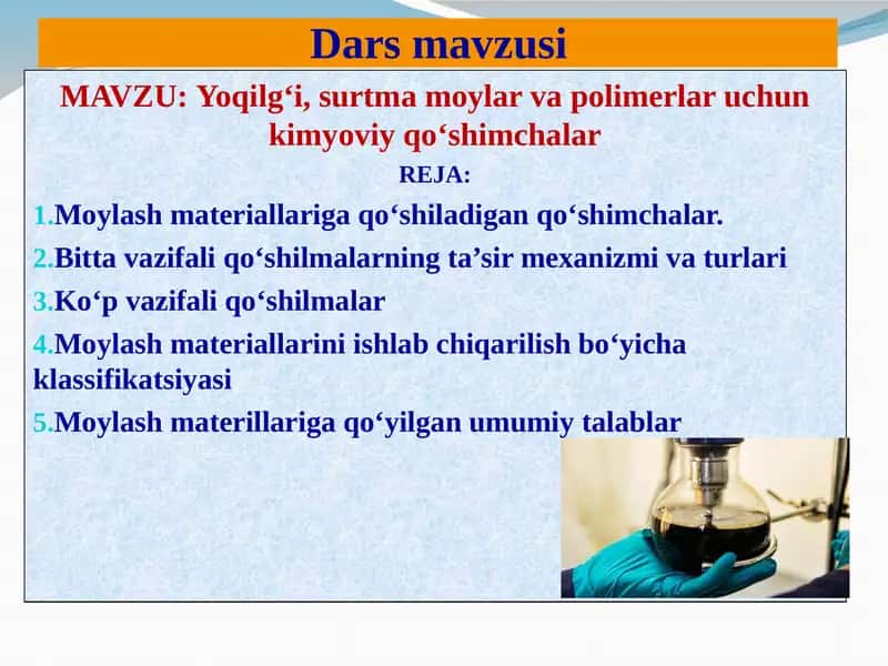 Kimyoviy qo‘shimchalar