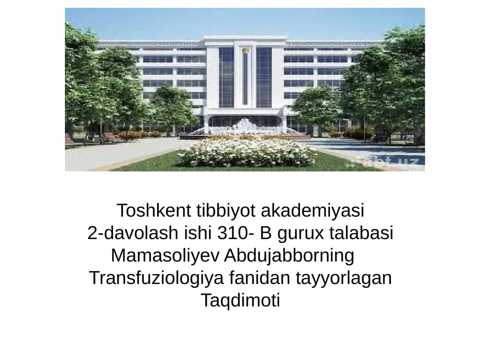 Zamonaviy komponent terapiyasining asosiy tamoyillari