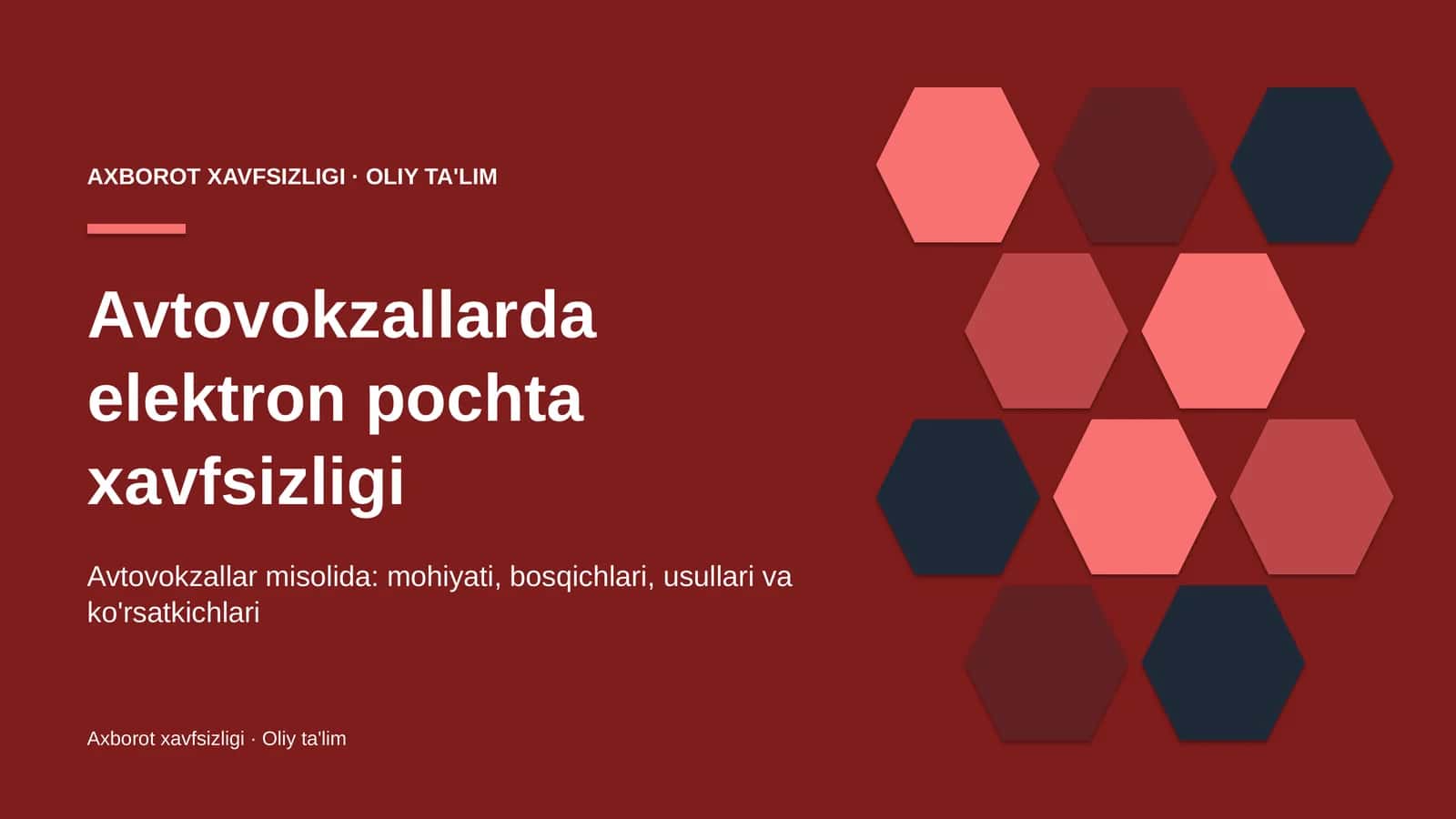 Avtovokzallarda elektron pochta xavfsizligi
