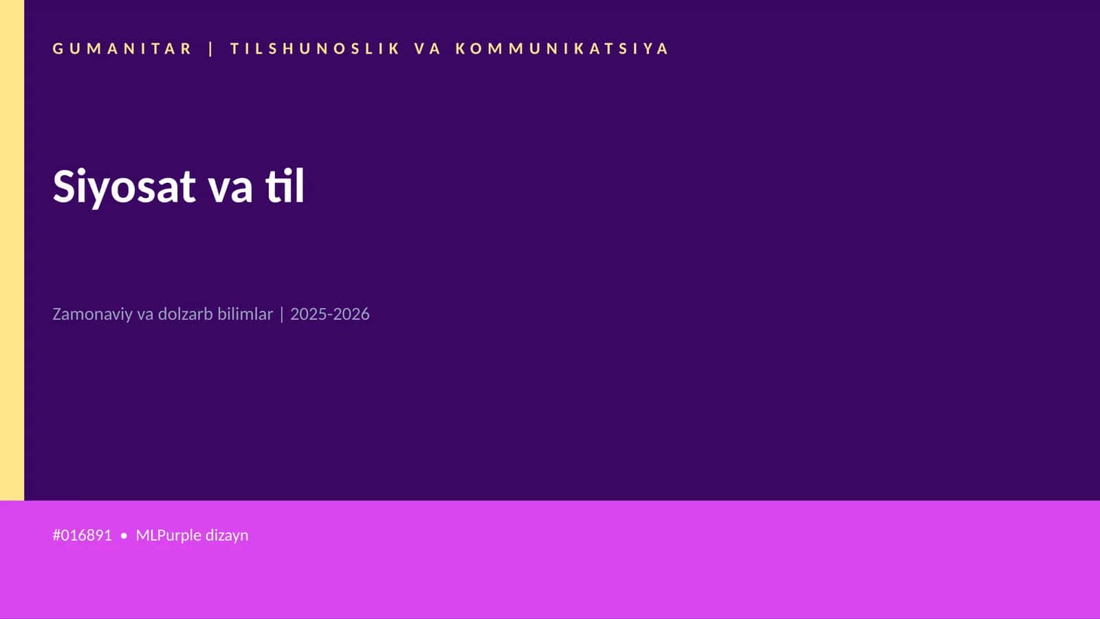 Siyosat va til