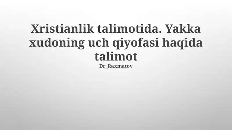 Xristianlik talimotida