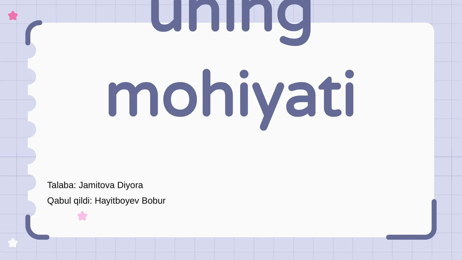 Qadriyat tushunchasi va uning mohiyati
