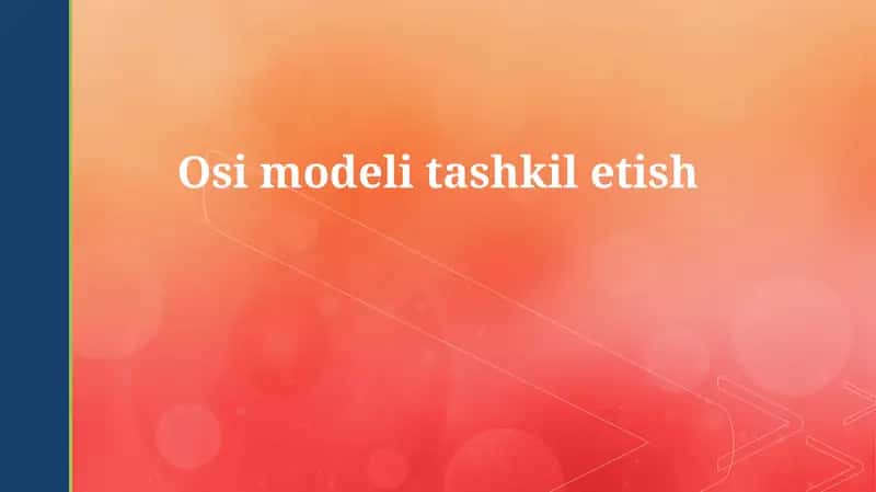 OSI modeli tashkil etish