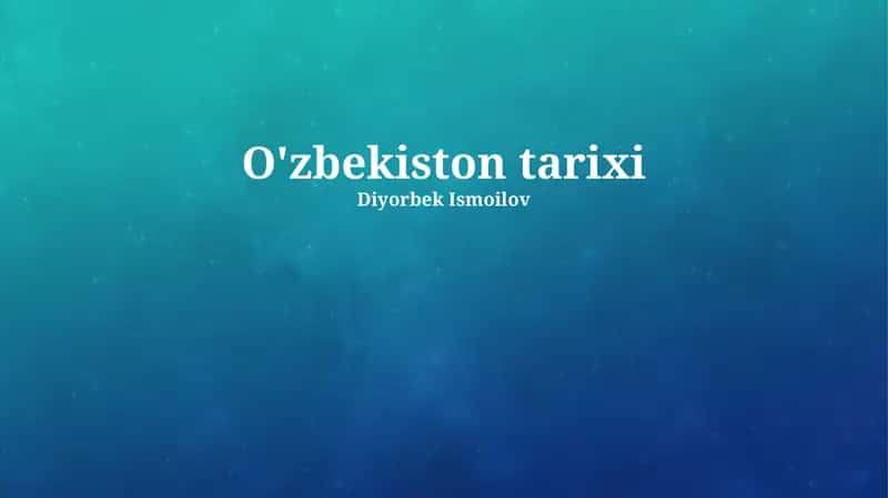 O'zbekiston tarixi