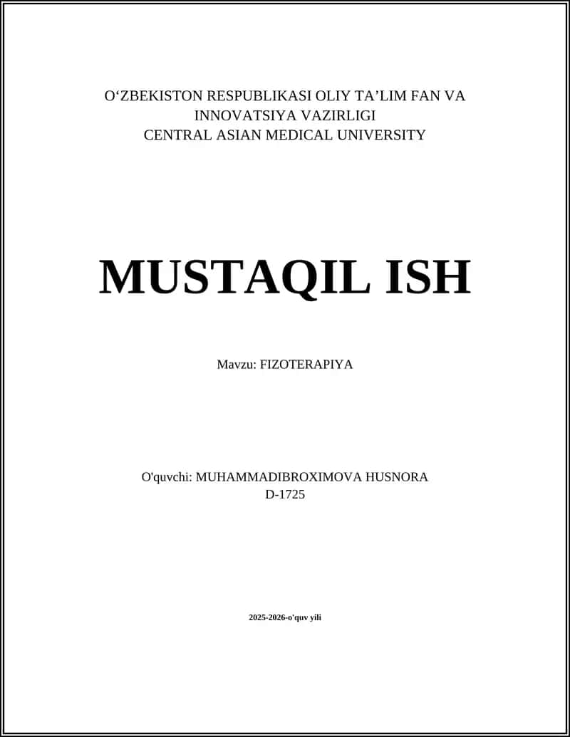 FIZOTERAPIYA