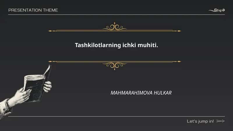 Tashkilotlarning ichki muhiti