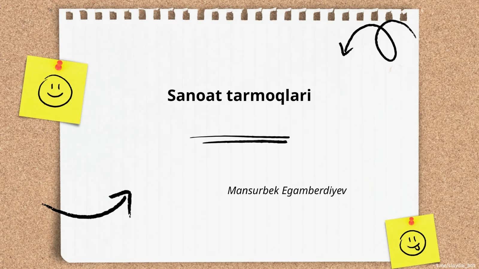 Sanoat tarmoqlari asoslari