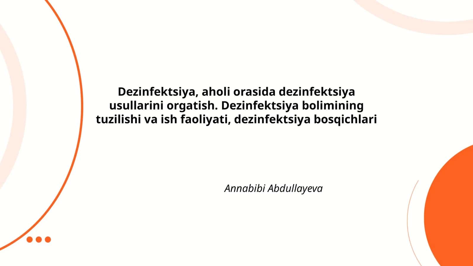 Dezinfektsiya, aholi orasida dezinfektsiya usullarini orgatish