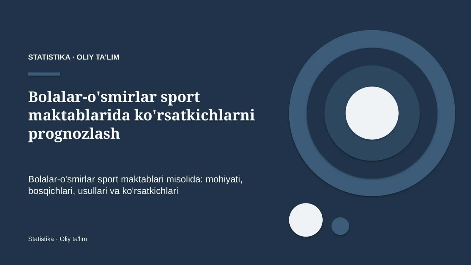 bolalar o'smirlar sport maktablarida ko'rsatkichlarni prognozlash 3414