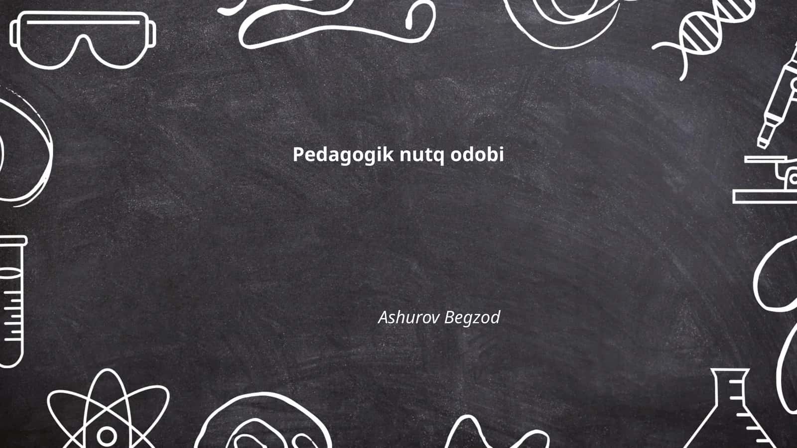 Pedagogik nutq odobi