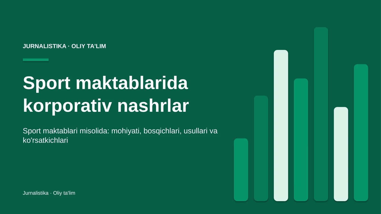 Sport maktablarida korporativ nashrlar