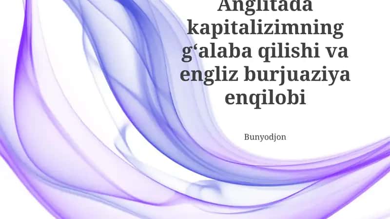 Kapitalizmning Mustahkamlanishi va Sanoat Inqilobi