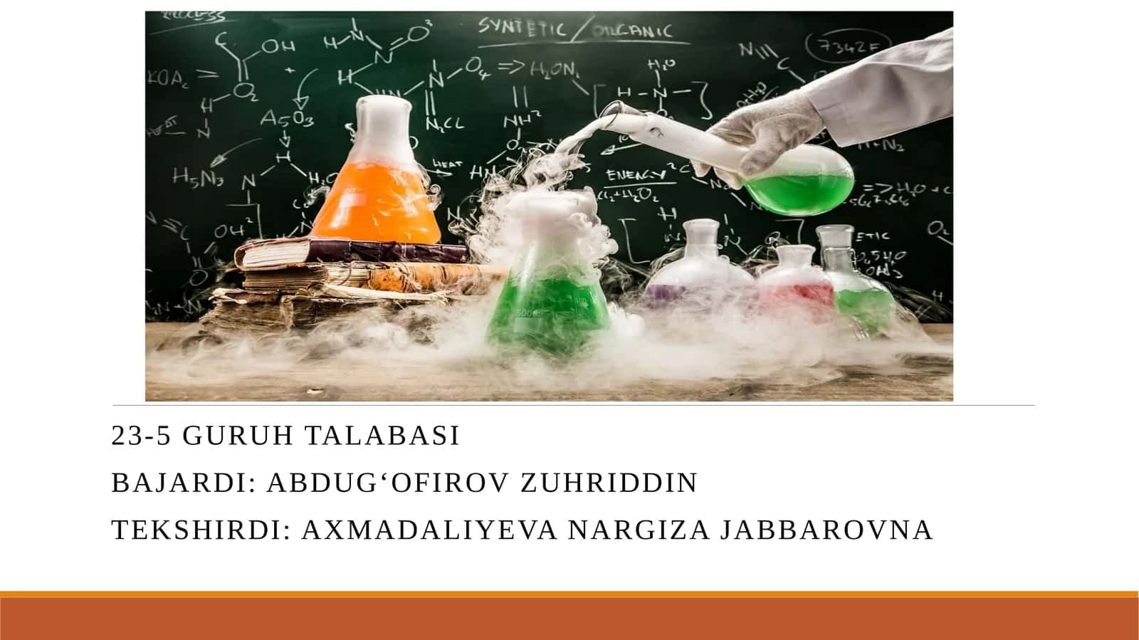 Biologik obyektlar tarkibidagi analohida usullar