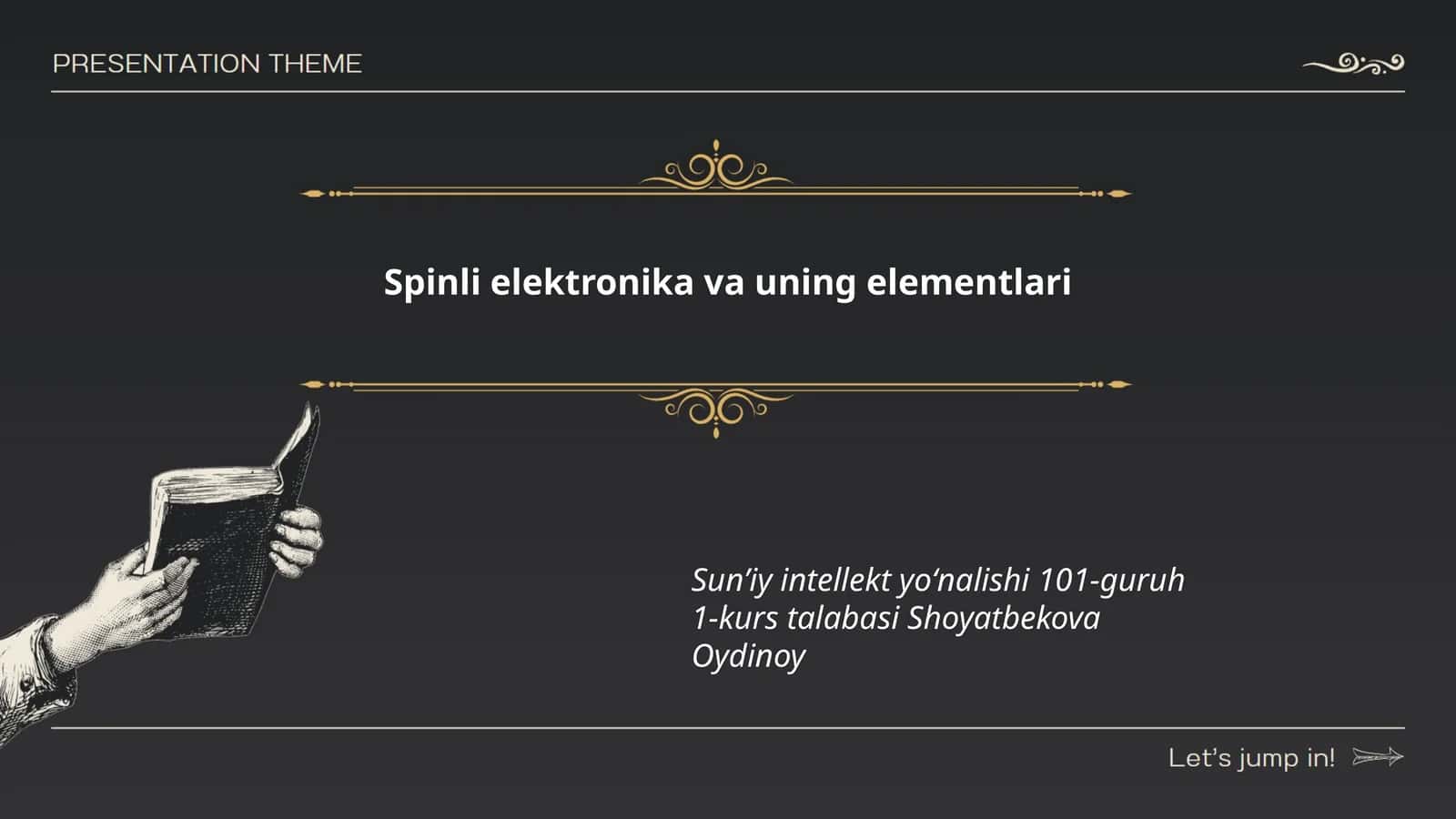 Spinli elektronika va uning elementlari