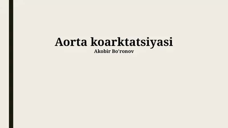 Aorta koarktatsiyasi